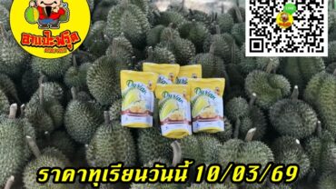 ราคาทุเรียนวันนี้ 10/03/69